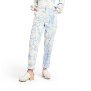 Rachel Comey High Rise Marble Print Tapered Leg Jeans